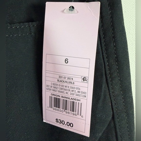 Wild Fable Low Rise Carpenter Pants, Women, 4-12, Black - Picture 12 of 16